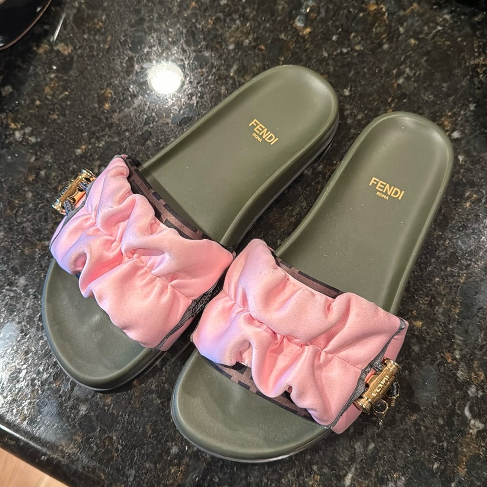 LIKE NEW Fendi Roma Slides